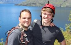 Climbing-Queenstown-Mountain-Guides-guided-walks-Olly and Dan Pose