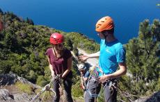 Climbing-Queenstown-Remarkables-Alpine-Becca Abseil at Sunshine Bay