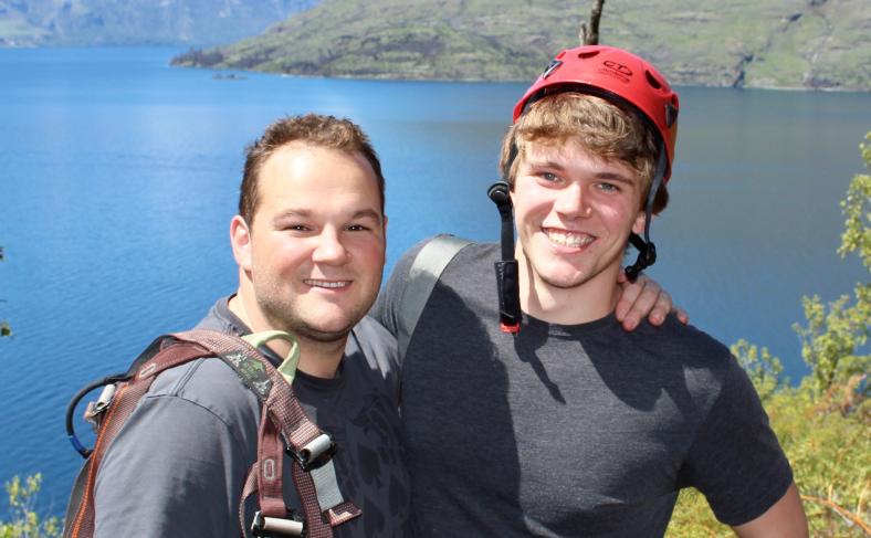 Climbing-Queenstown-Mountain-Guides-guided-walks-Olly and Dan Pose