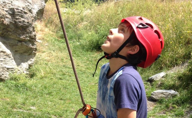 Rock-Climbing-Queenstown-Remarkables-Alpine-Boy Belaying